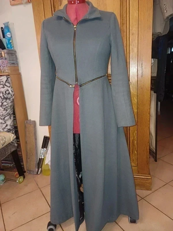 Lange grijze jas die kan worden omgevormd tot een nieuwe blazer – photo 3